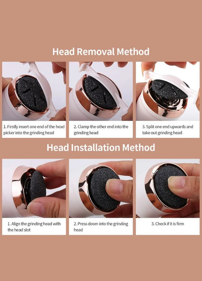 Електрична пилкапемза для п'ят для педикюру Rechargeable Callus Remover MT-510 з LCD дисплеєм Callusan (296107883)