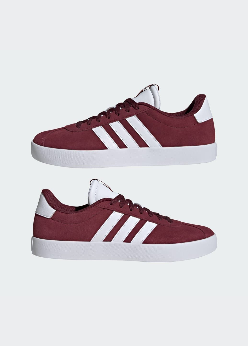 Бордовые летние кроссовки vl court 3.0 adidas
