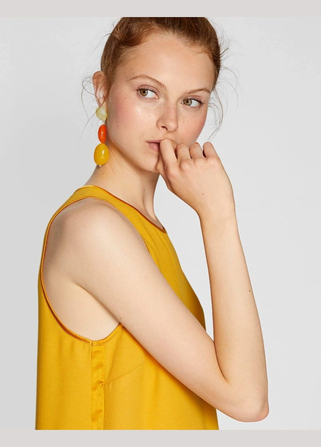 Жовта блуза літо,жовтий, Stradivarius