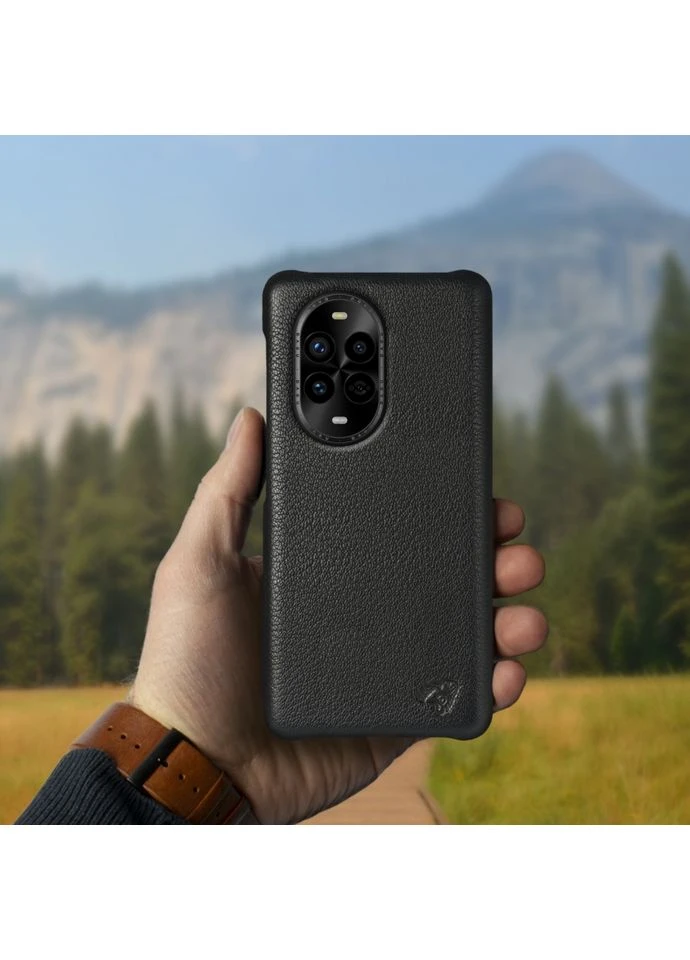 Шкіряна накладка Cover для HuaWei Nova 13 Pro Чорний (79324) Stenk (359472611)
