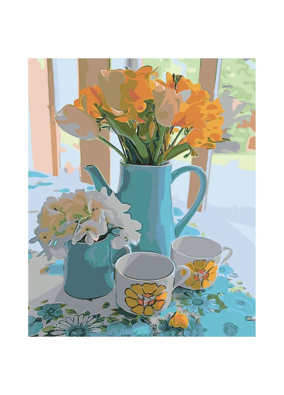 Набор для росписи по номерам SY6424 "Утренние цветы" размером 40х50 см. ( ) Strateg (328944232)