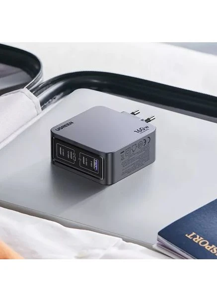 Зарядний пристрій 4xUSB 160W (3xUSB-C + USB-A) GaN + Type-C cable 100W сірий X763 Nexode Pro Ugreen (315435270)