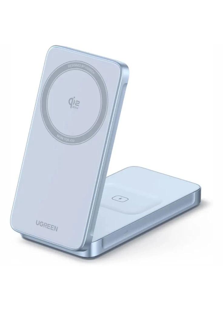 Беспроводное зарядное устройство W756 MagFlow Qi2 2-в-1, 25 Вт, сложное, USB-C, Ugreen (388365888)