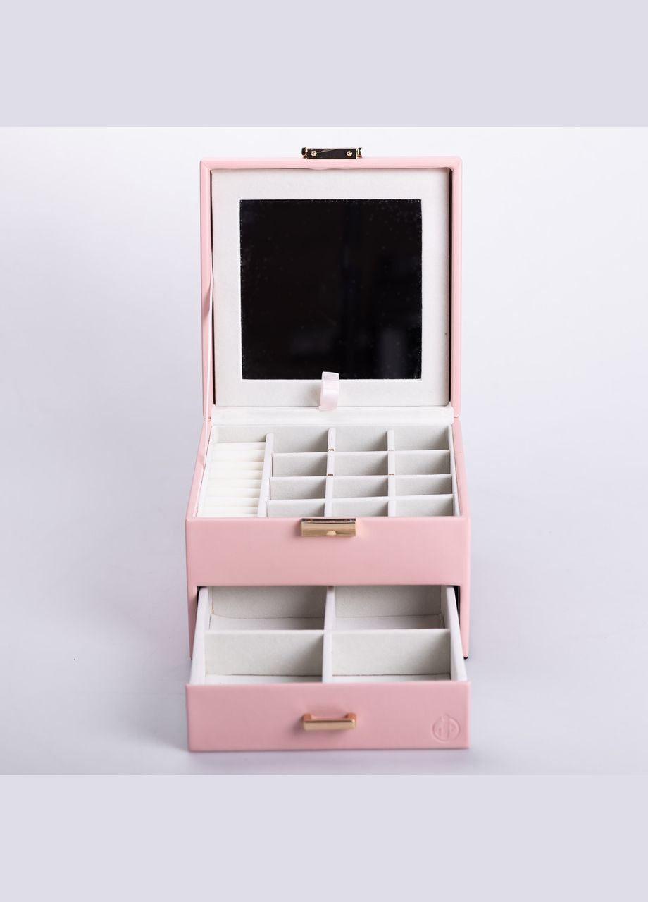 Скринька для прикрас з еко шкіри 2 яруси органайзер для ювелірних виробів HP-5-2P Yiwu (325922813)