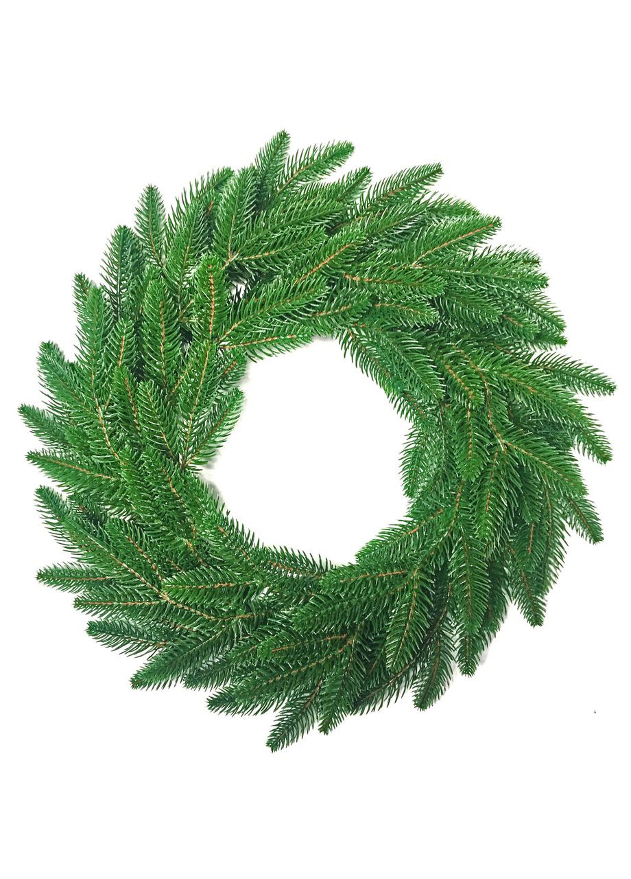 Венок хвойный Classic литой d-40 см светло-зеленый. HVOYA (328908582)