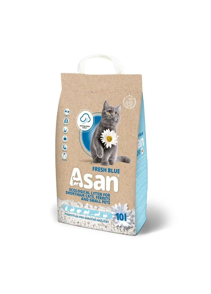 Целлюлозный наполнитель для котов и грызунов Fresch Blue Bio 10 л 03528 Asan (274065794)