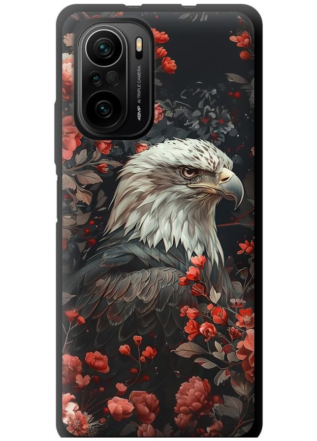 TPU чорний чохол 'Квітковий вартовий' для Endorphone Xiaomi Poco F3 (291128117)