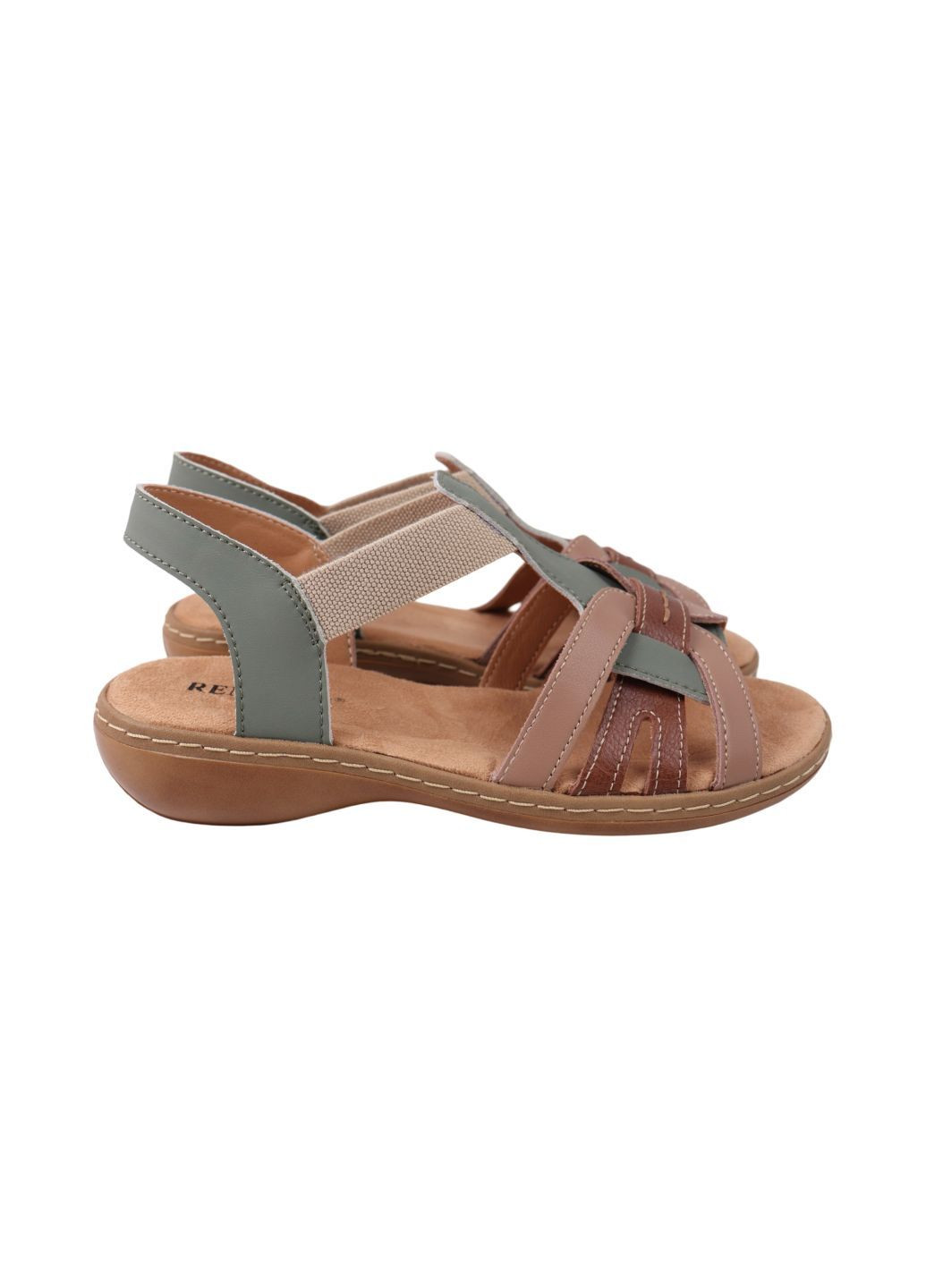 Бежевые босоножки женские капучино натуральная кожа Renzoni