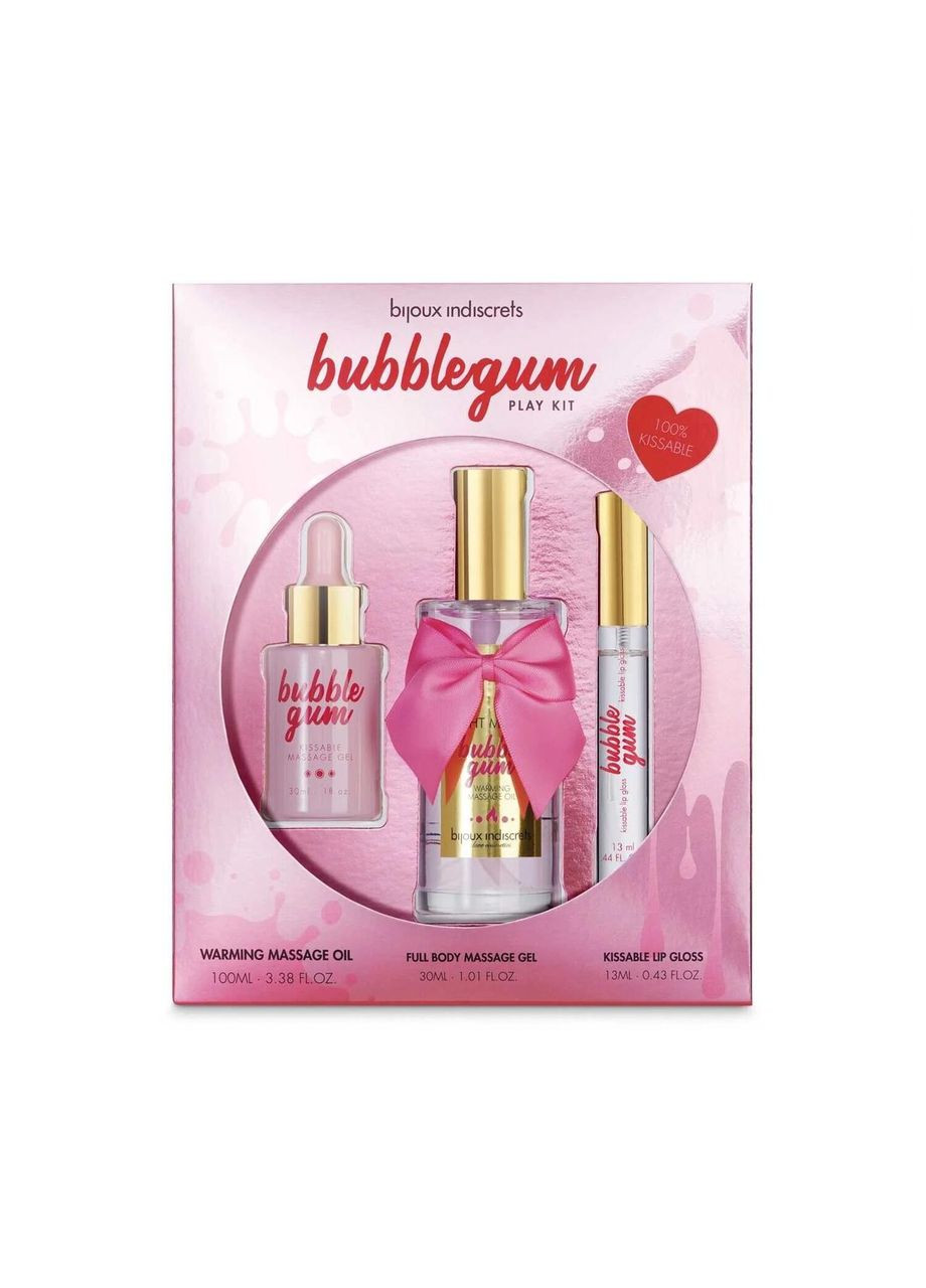 Подарунковий набір косметики Bijoux Indiscrets Bubblegum Play Kit, масажна олія, гель, блиск No Brand (303893752)