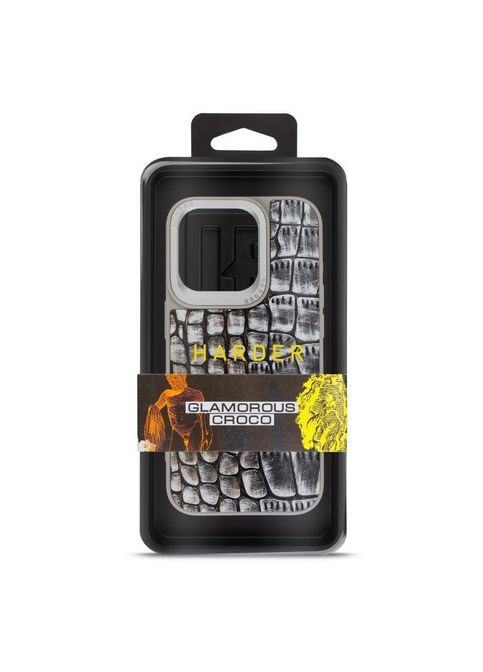 Чохол до мобільного телефона (ARM76762) Harder Glamorous Croco Apple iPhone 15 Pro Grey Gold (326588658)