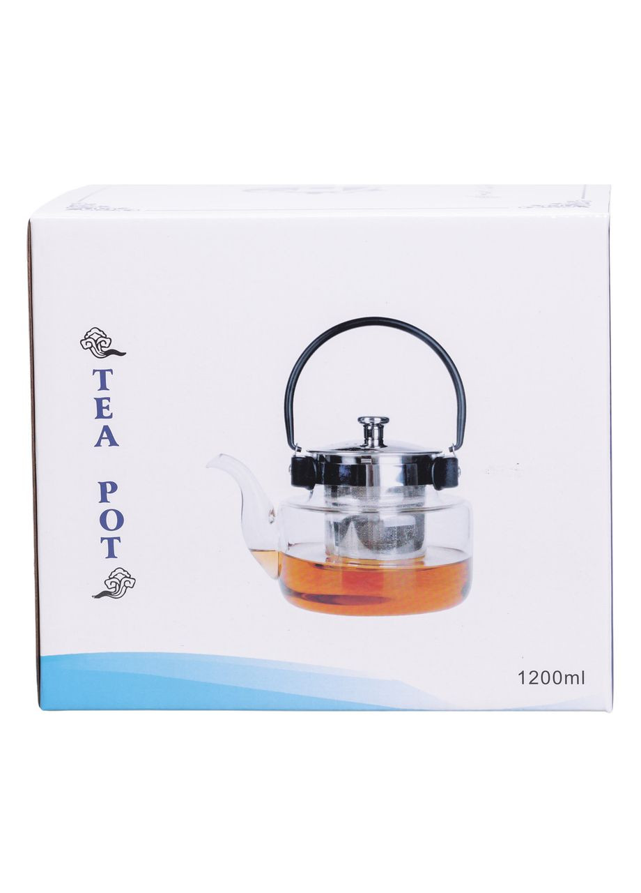 Заварник стеклянный чайник 1.1 л с ручкой и фильтром HP-33-4 Yiwu (376333056)