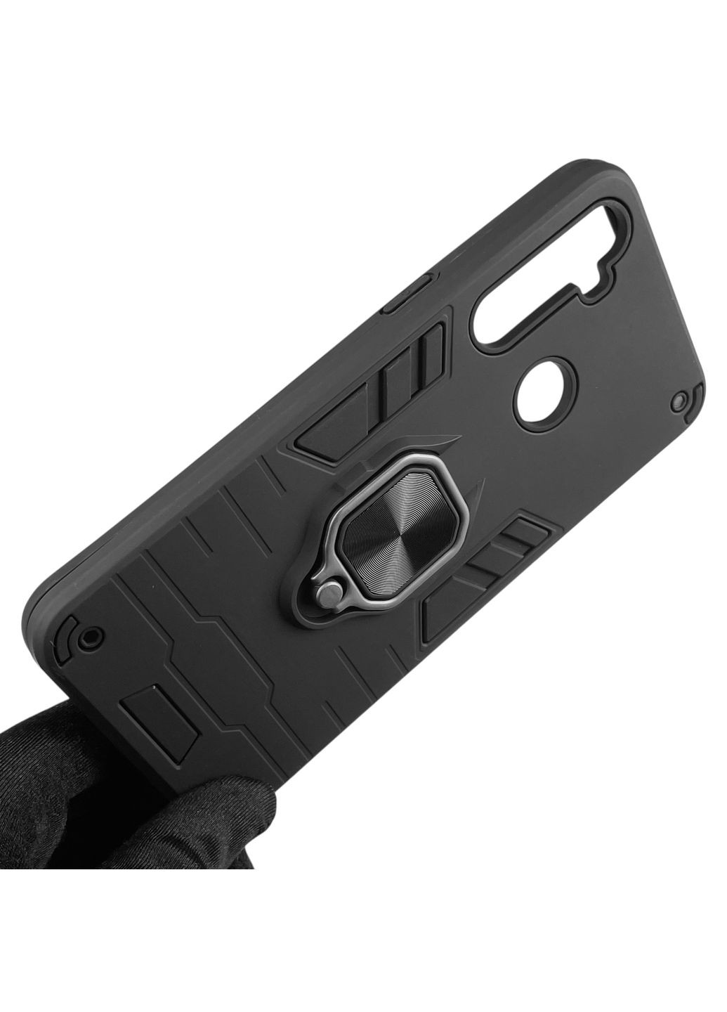 Чохол для телефона C3 броньований з магнітним кільцем-тримачем на реалмі с3 чорний Realme (366230759)