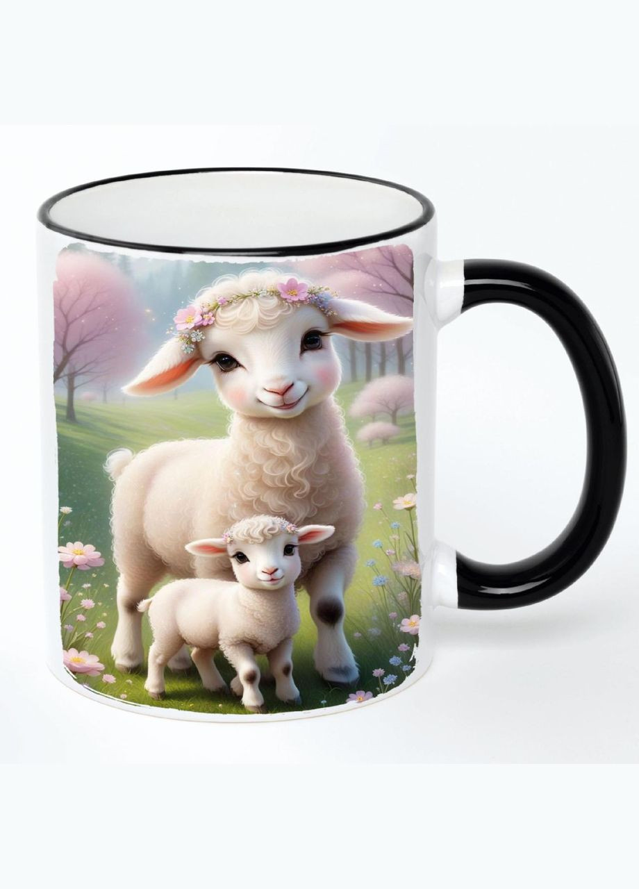 Чашка з дитячим малюнком (кухоль, кружка) #0223 Біла з чорною ручкою 330 мл No Brand (322714129)