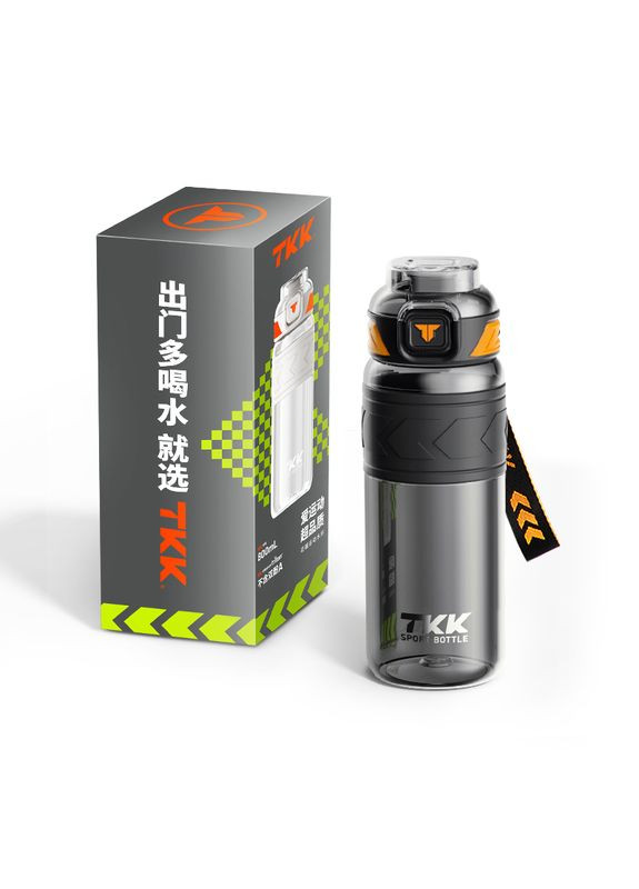 Бутылка для води 1020 Оранжевый с черным 850мл Tritan TKK 1020g (304255208)