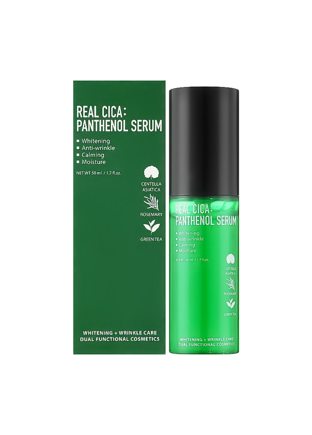 Успокаивающая сыворотка для лица Real Cica Panthenol Serum 50 мл Fortheskin (289134839)