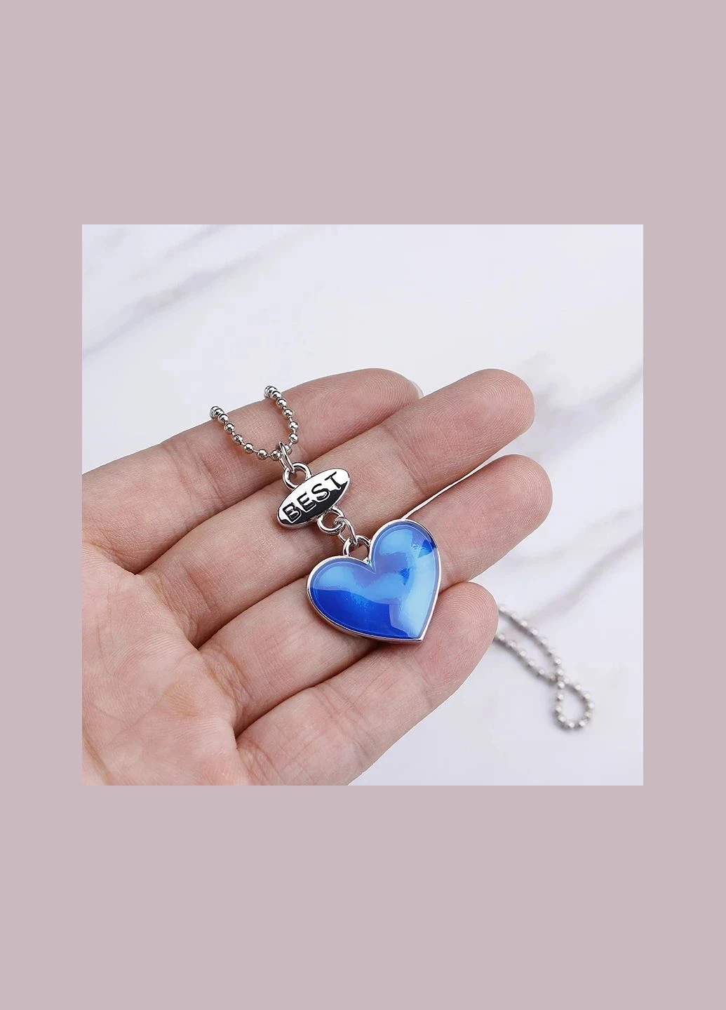 Тройные кулоны Best Friend Forever BFF для лучших друзей подруг 3шт тройные подвески с синим сердцем луной звездой No Brand (338436258)