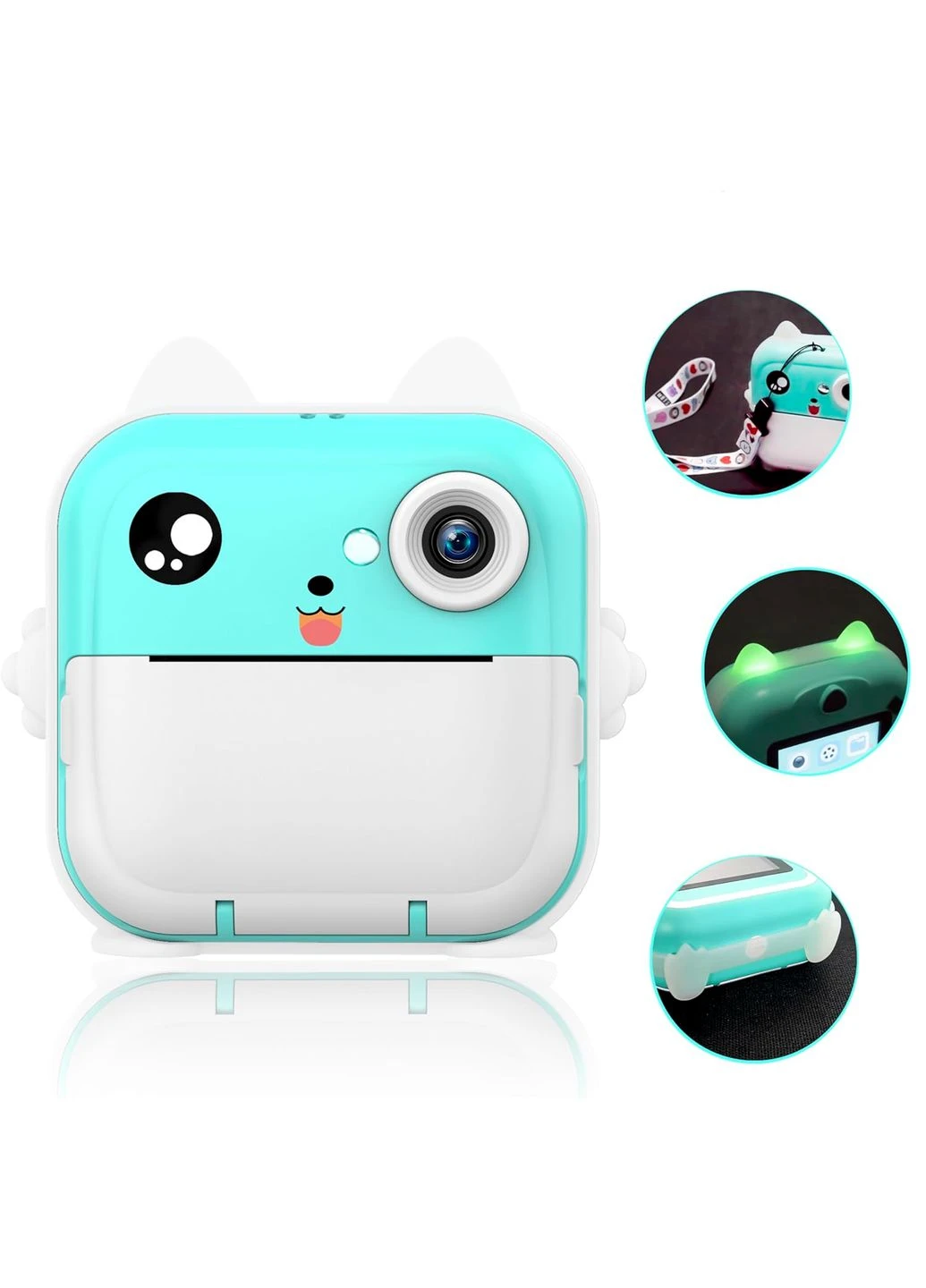 Детский фотоаппарат мгновенной печати с функцией видеосъемки print camera. Цвет: No Brand (396630505)