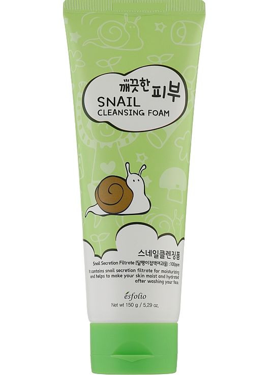 Піна для вмивання з муцином равлика Pure Skin Snail Cleansing Foam 150ml (1081046-67566) Esfolio (368632821)