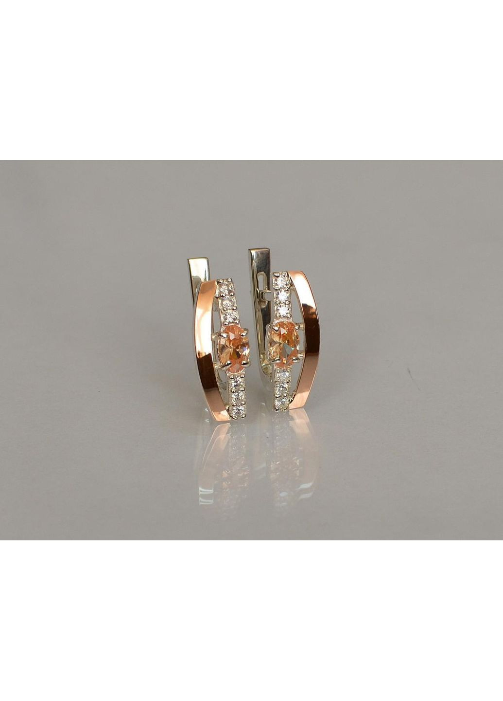 Срібні сережки з золотими накладками Silver Style (367112635)