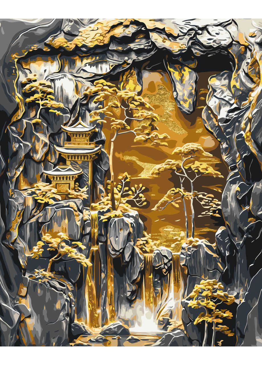 Картина за номерами Архітектура Азії з фарбами металік 40*50 см Оригамі LW 3455 Origami (351586943)