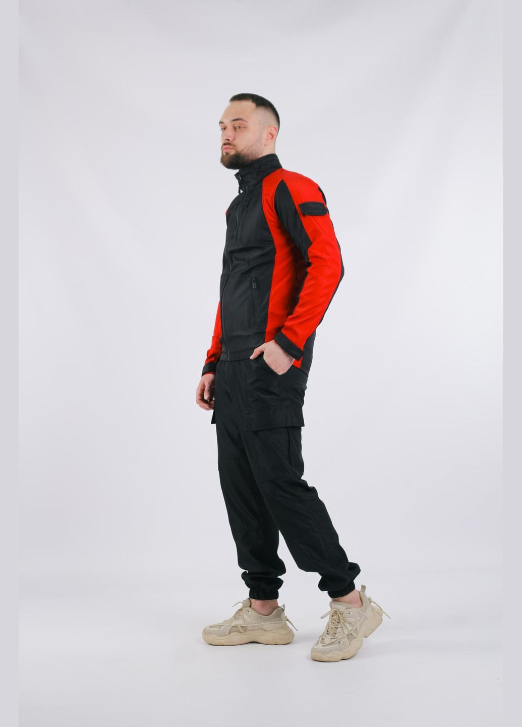 Красный демисезонный мужской костюм No Brand