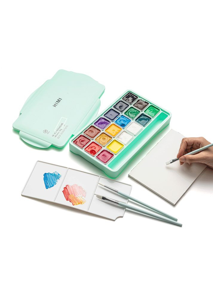 Набір гуашевих фарб Jelly Cup 18×30мл пластиковий пенал HIMI SRC (367859786)