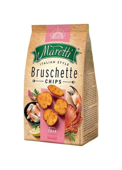 Брускетты Bruschette Chips Royal Crab XXL 140 г Maretti (349811080)