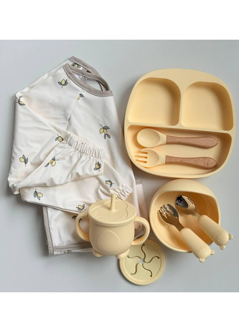 Детский набор посуды с фартухом жёлтый (0364) No Brand (368999896)