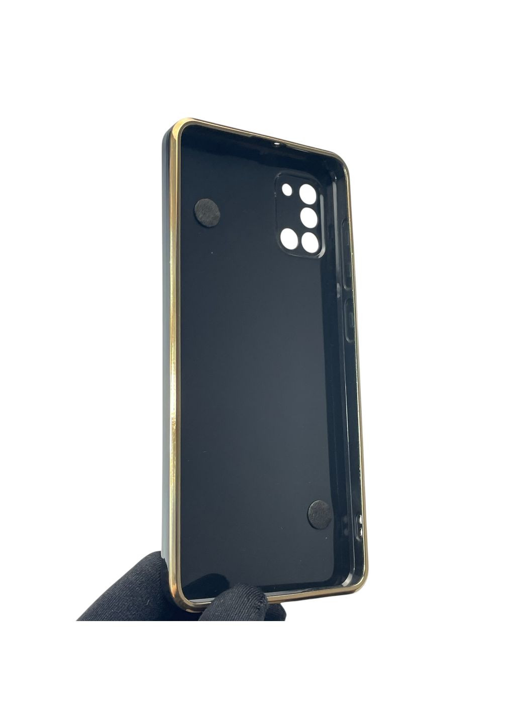 Чехол для телефона Galaxy A31 (SM-A315F) женский с ремешком и украшениями и золотой окантовкой на самсунг а31 черный gs1 Samsung (366229007)