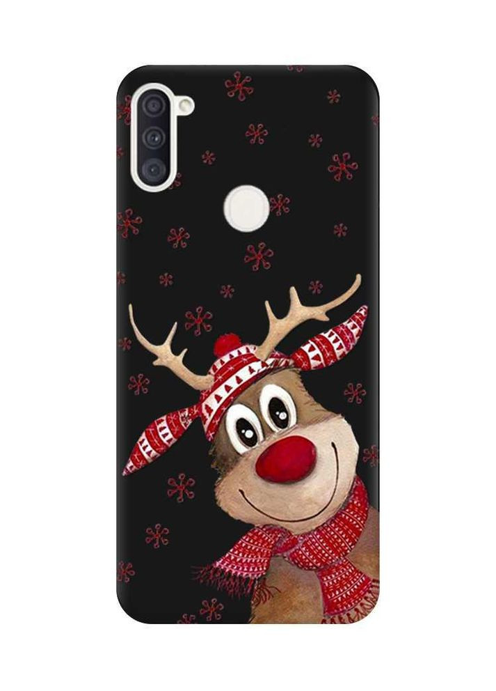 Матовый чехол на Samsung Galaxy A11 Зимний олень (принт 149) Creative (362962611)