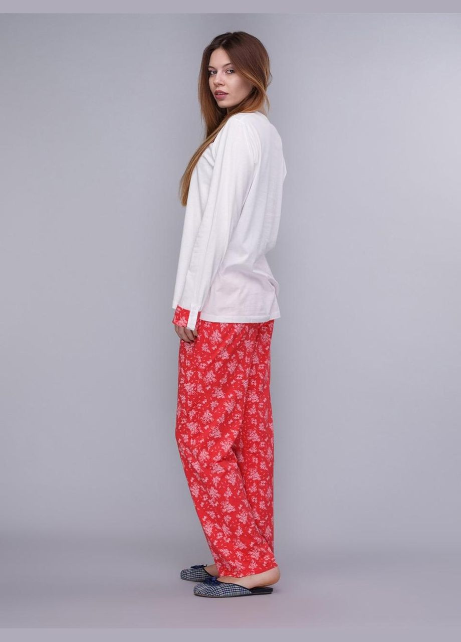 Молочная зимняя домашняя одежда u. s. polo assn - пижама женская (длинный рукав) 15110 молочная, U.S. Polo ASSN