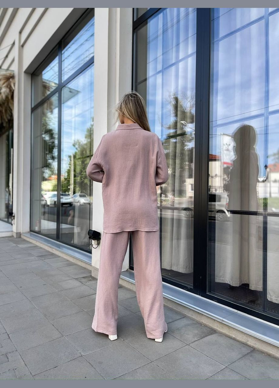 Жіночий брючний трійка кремовий No Brand костюм (322301245)