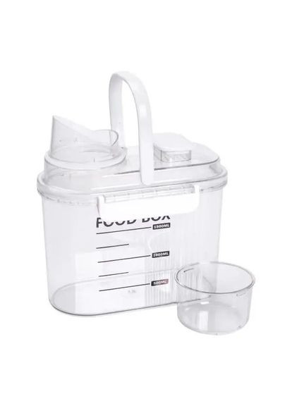 Контейнер для зберігання сипучих продуктів з кришкою дозатором Yiwu HP-27-13 2 літри Білий No Brand (339054103)