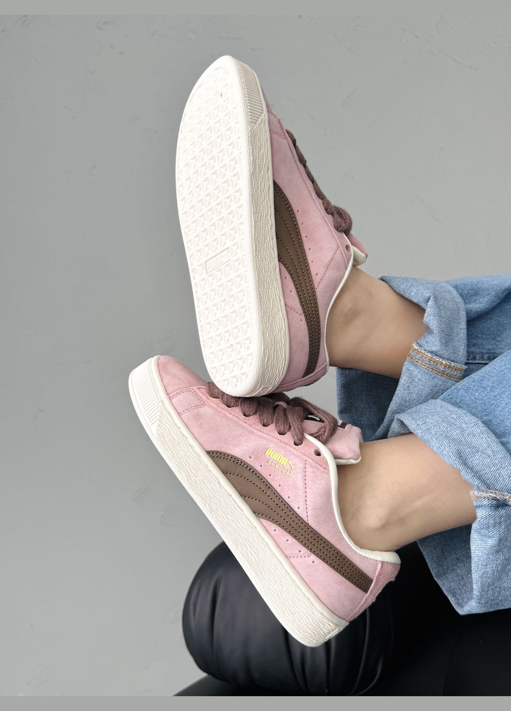 Кросівки жіночі Puma Suede XL Pink Brown | Пума Суеде ХЛ рожеві No Brand рожеві демісезони (341264143)