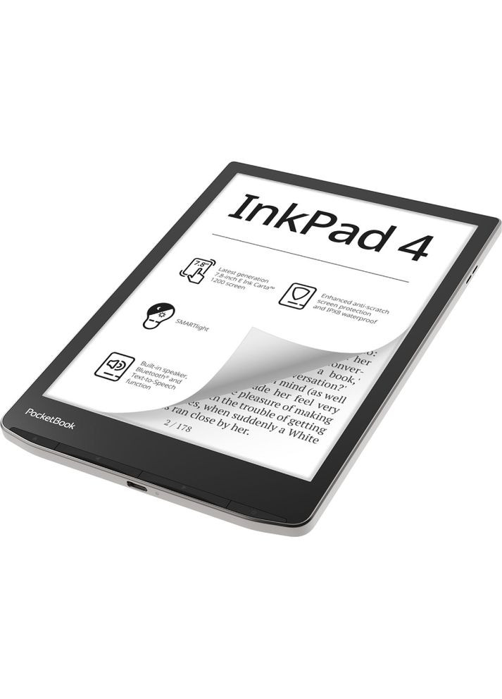 Електронна книга InkPad 4 Stardust Silver (PB743G-U-CIS) PocketBook (316190593)
