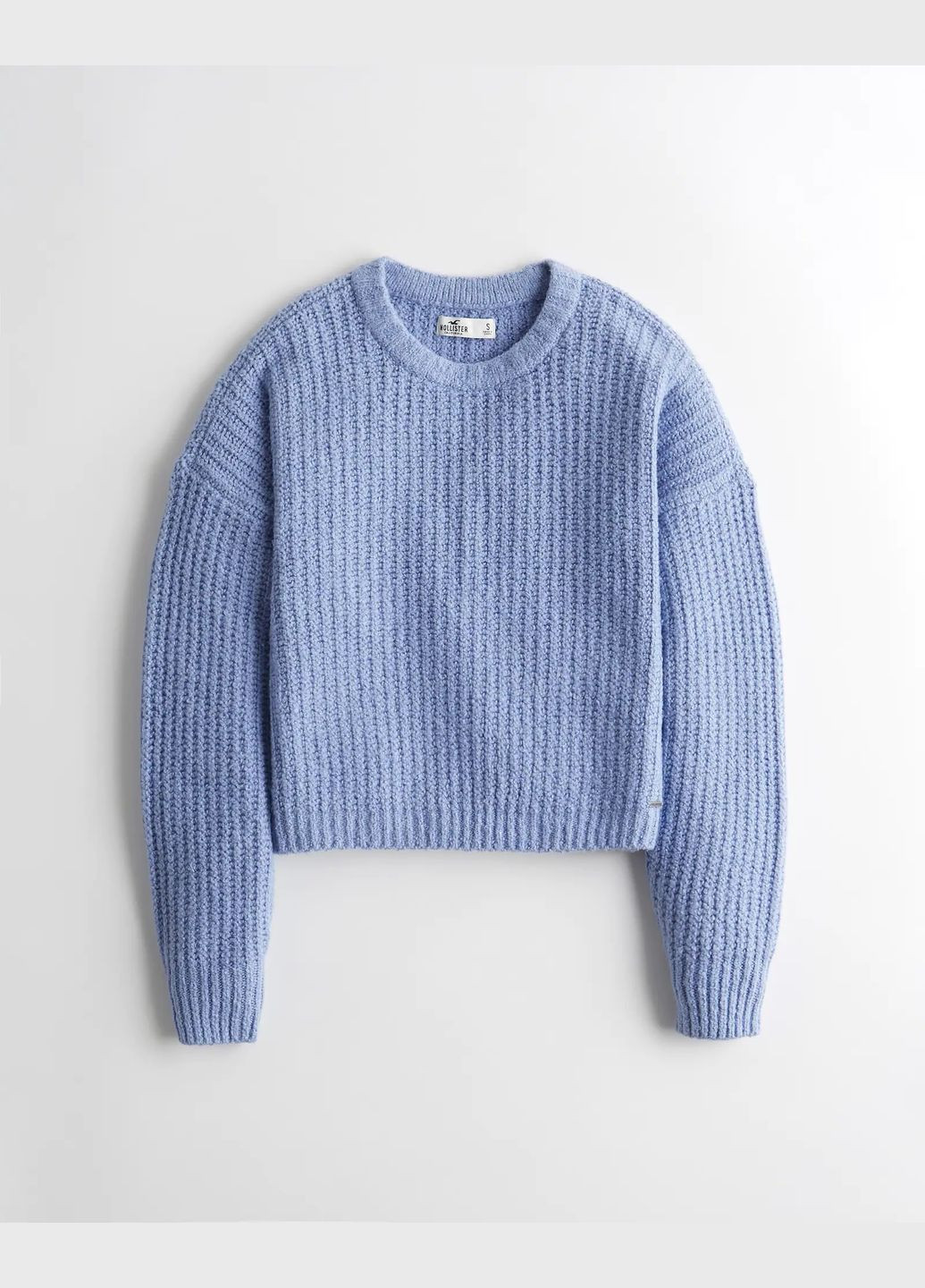 Темно-блакитний демісезонний светр жіночий - светр hc8697w Hollister
