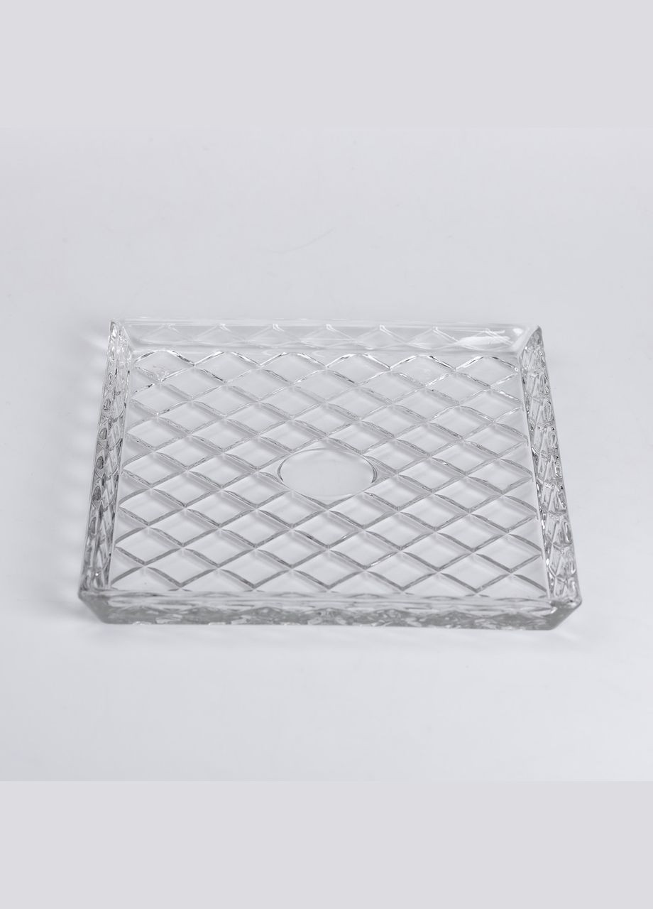 Блюдо для закусок Lirmartur скляне 24,5*20,5*2 см, diamond Yiwu (326599361)