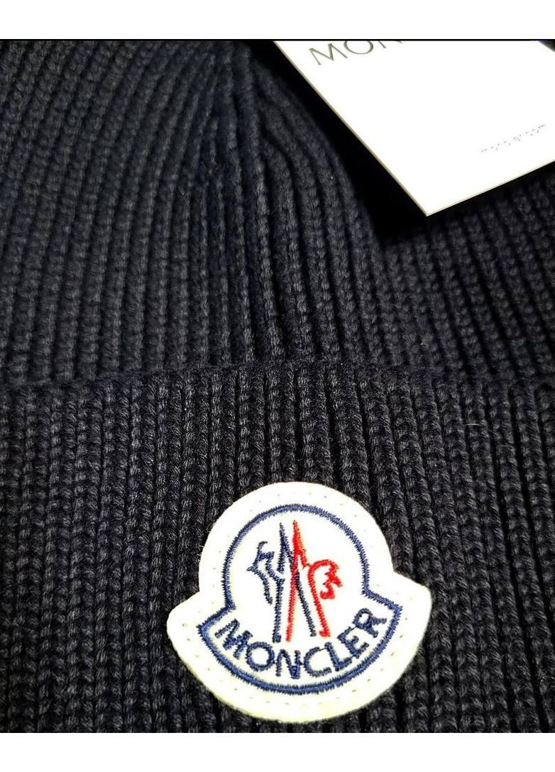 Шапка Moncler Монклер шапка Шапки moncler мужские Черная шапка moncler Универсальная теплая шапка зимняя шапка No Brand (362623956)