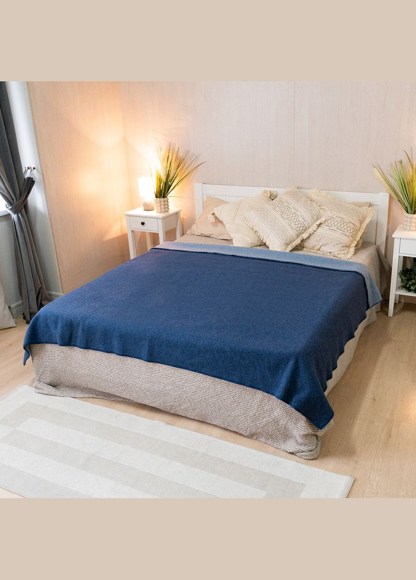 Пледковдра вовняний синій 130х170 см Love You (307822575)