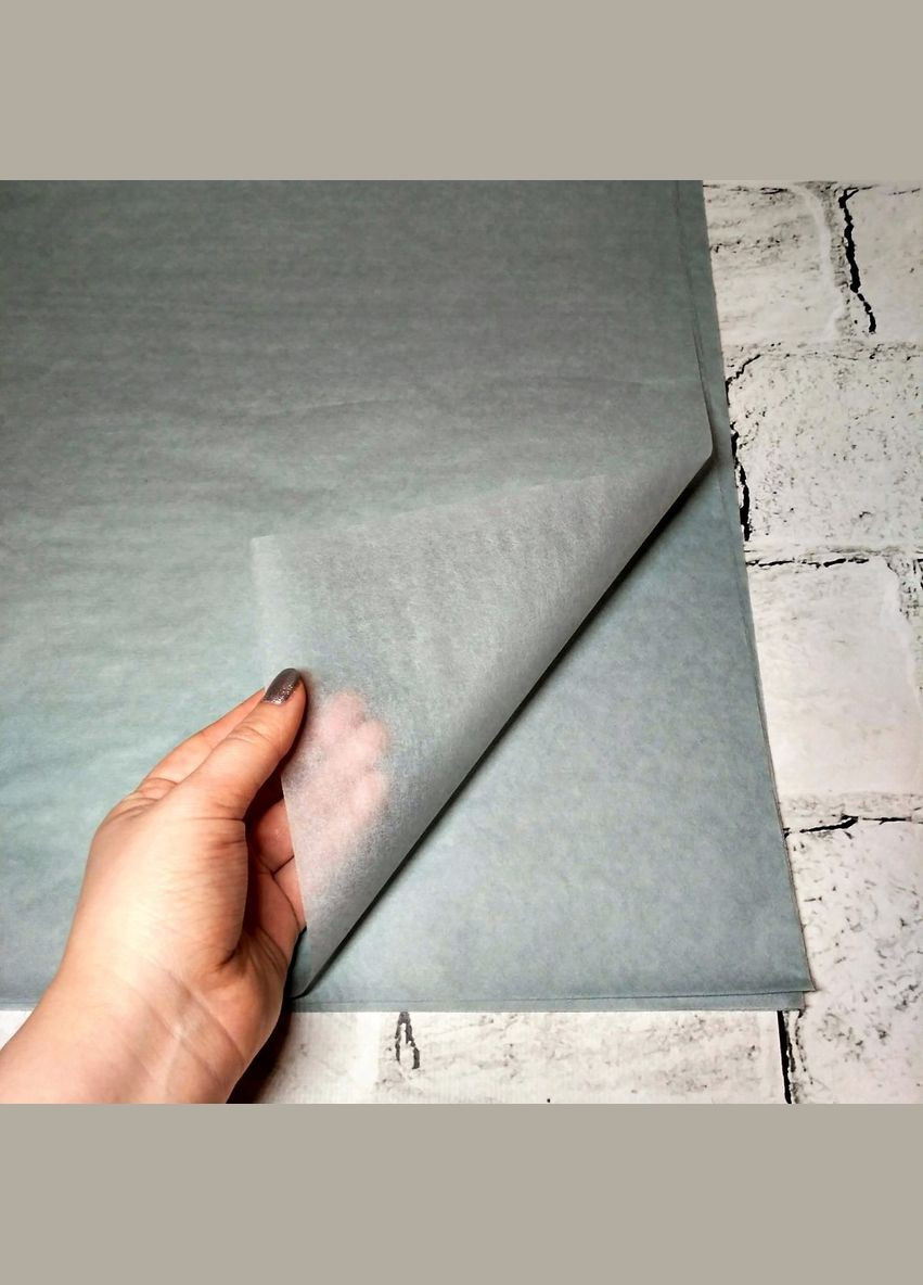 Бумага тишью 10 листов 75х50 см Серая No Brand (328088701)