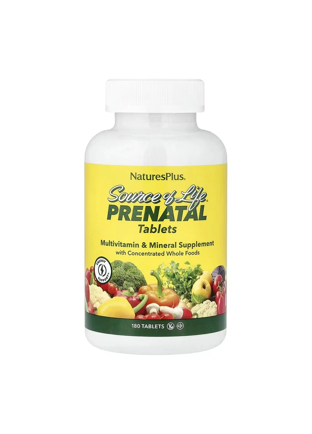 Пренатальний мультивітамінний комплекс Source Of Life Prenatal - 180 tabs Nature's Plus (388971671)