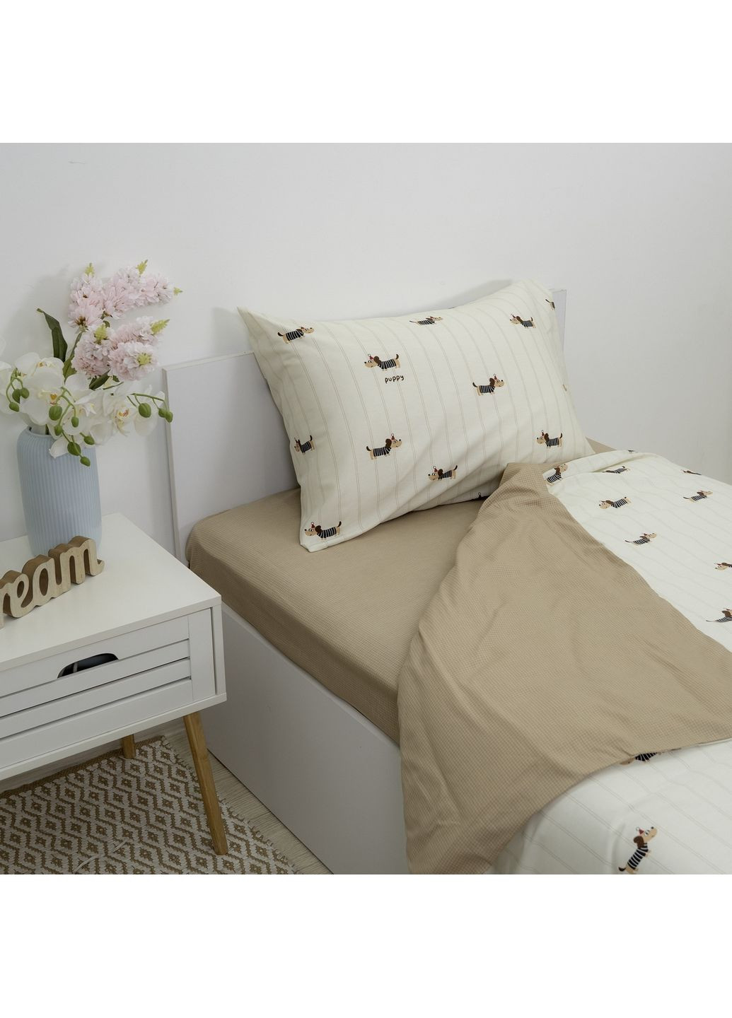 Комплект постільної білизни Підлітковий Сатин Twill 807 Viluta (371137031)