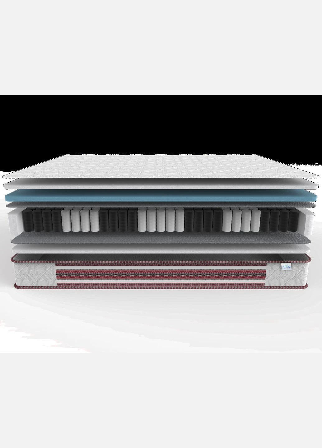 Матрац пружинний Насолода колекція Вишиванка Support 7-zone pocket 70х200 Family Sleep (299314739)