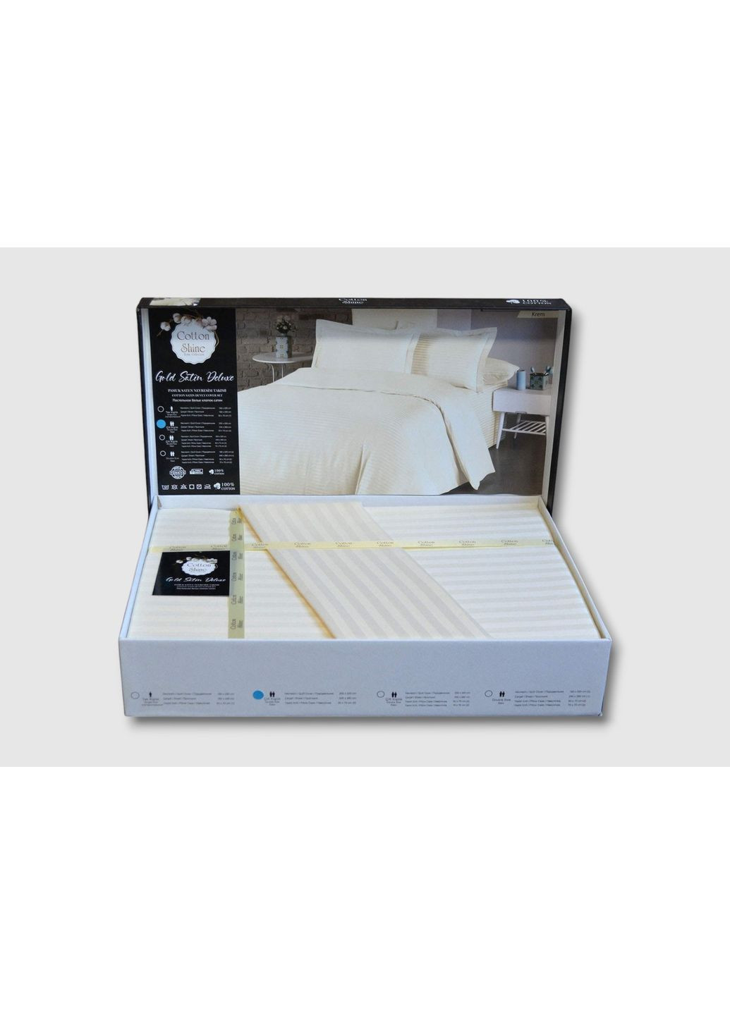 Постельное белье Cotton Shine Stripe Satin 160х220 Kem Kayra (351855343)
