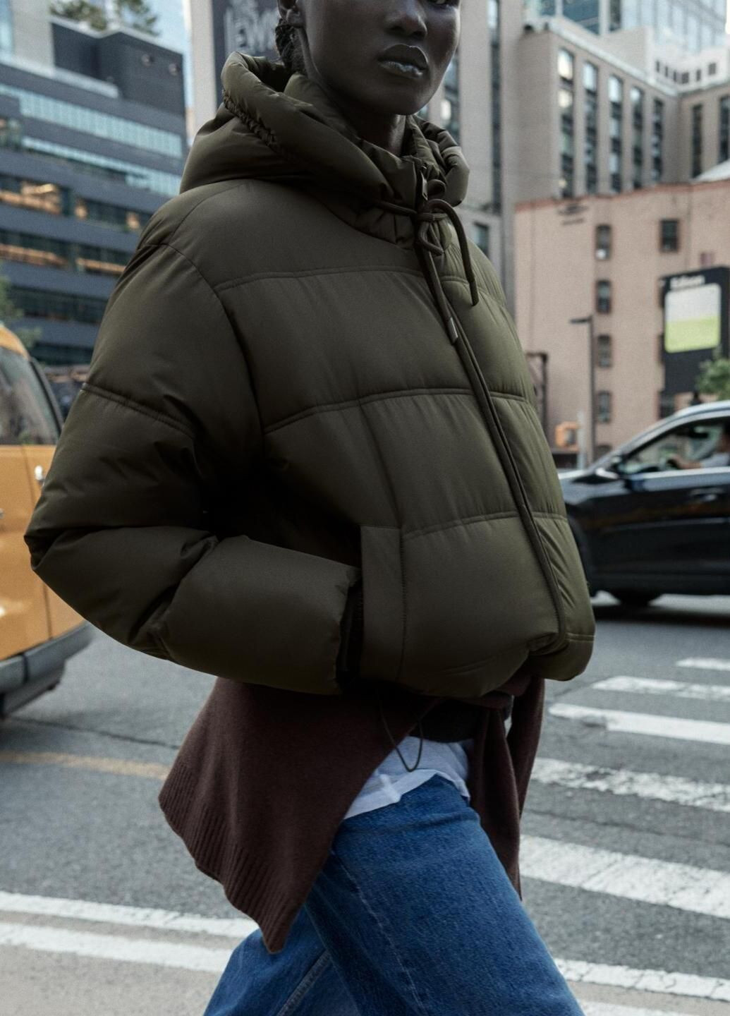 Оливкова (хакі) демісезонна куртка Zara