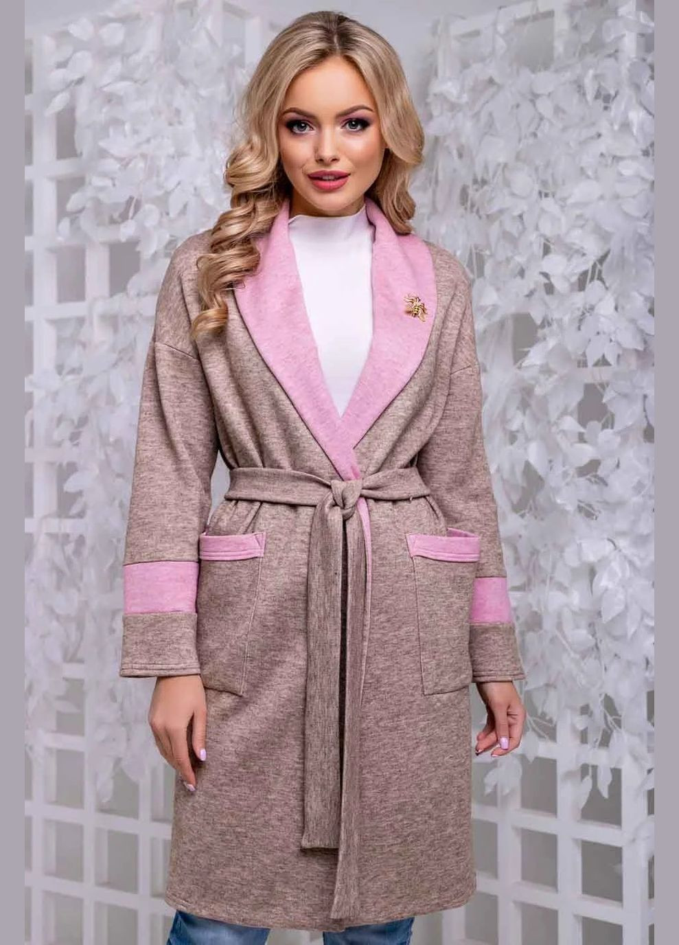 Кофейный демисезонный кардиган Seventeen