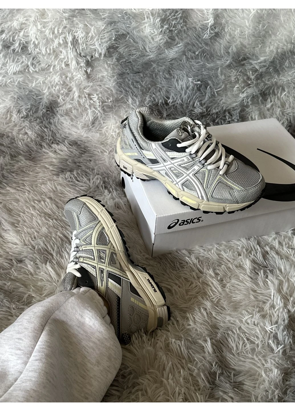 Серые демисезонные кроссовки мужские asics gel kahana 8 grey beige асикс гель кахано 8 серые No Brand