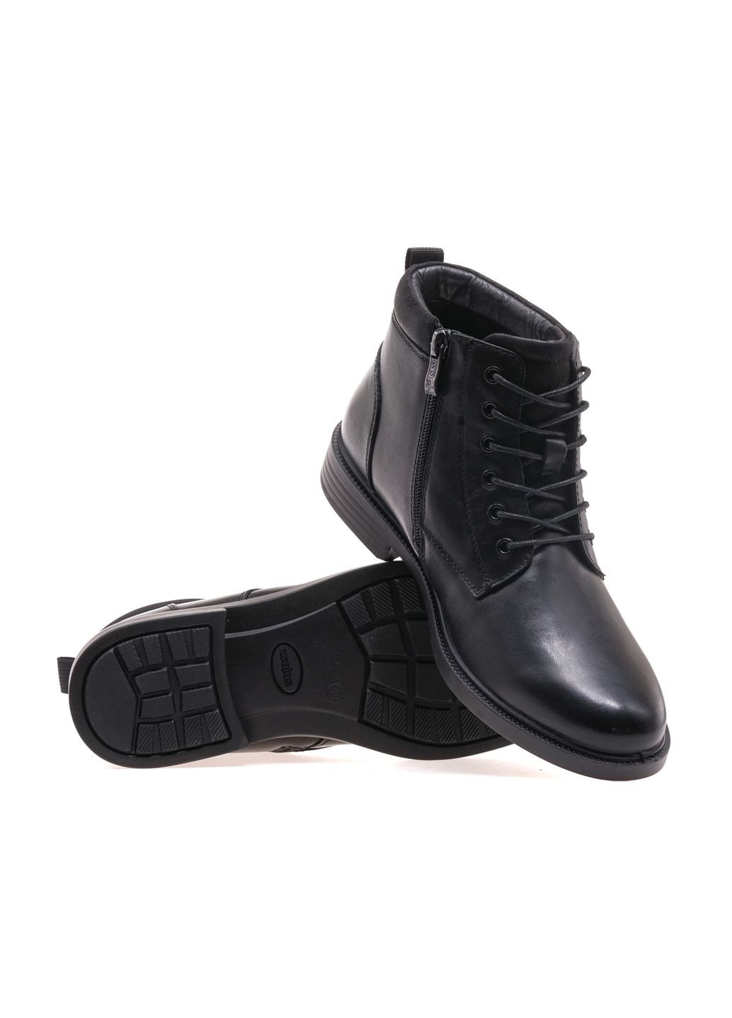 Черные ботинки комфорт мужские 2405071 Wojas