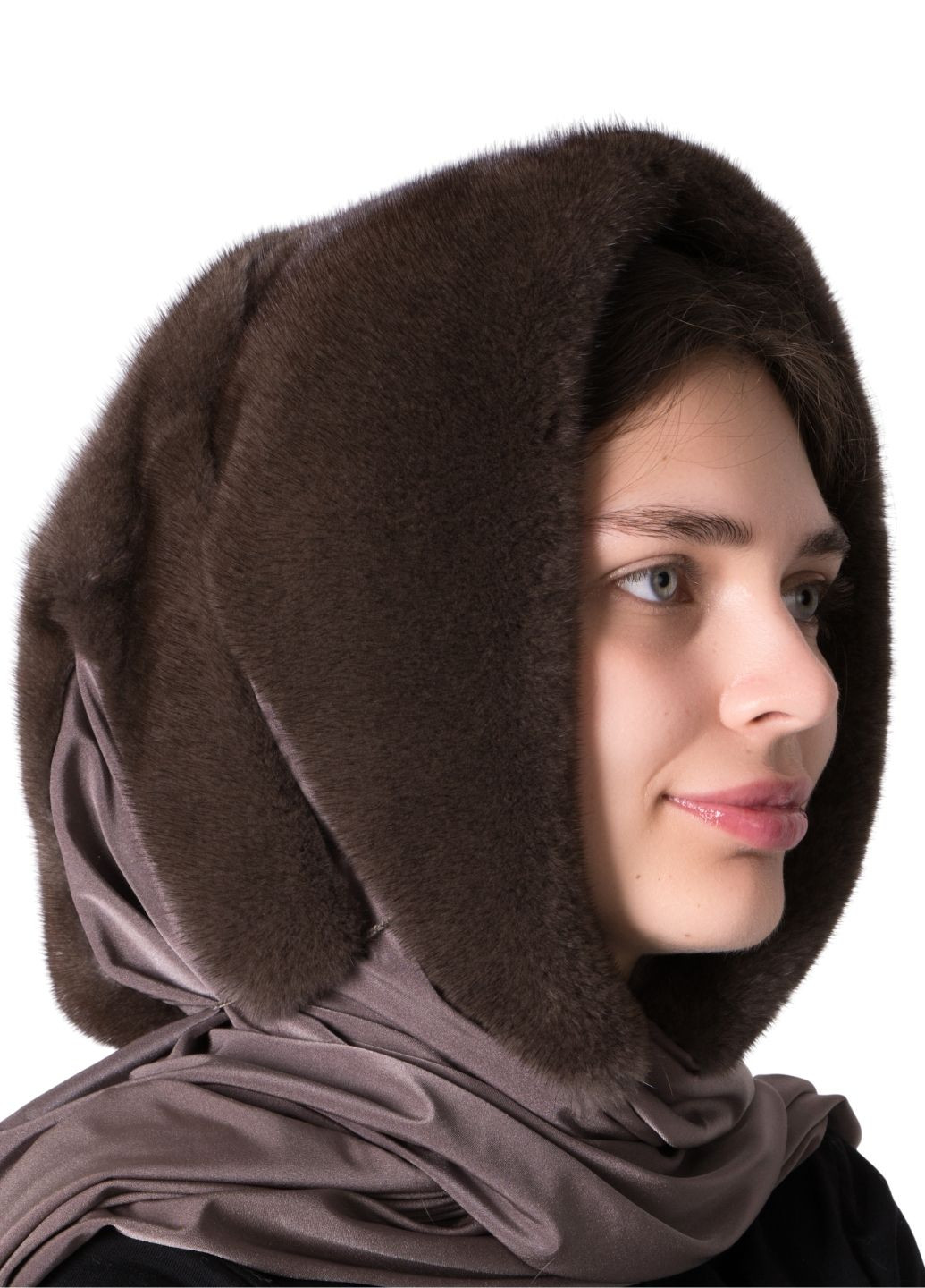 Женский меховой платок на голову из меха норки Меховой Стиль Паук (356676092)