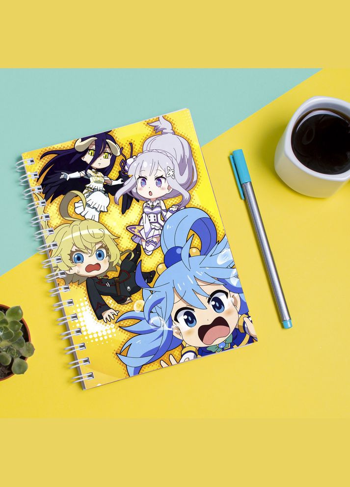 Скетчбук Sketchbook для малювання із принтом Isekai Quartet-Квартет з альтернативного світу Кавун блокнот для малювання (316133995)